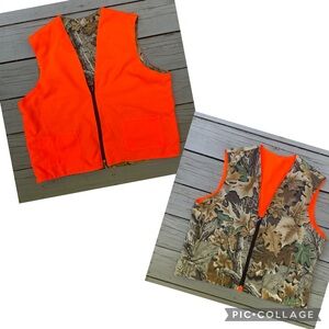 Reversible Orange and Camouflage Hunting Wives Unisex Vest